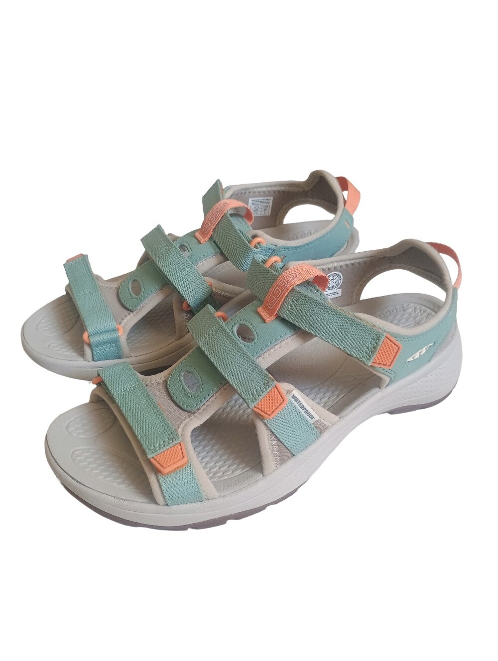Keen Astoria West Open Toe Athletic Hiking Sandals Green Orange Women's Size: 10